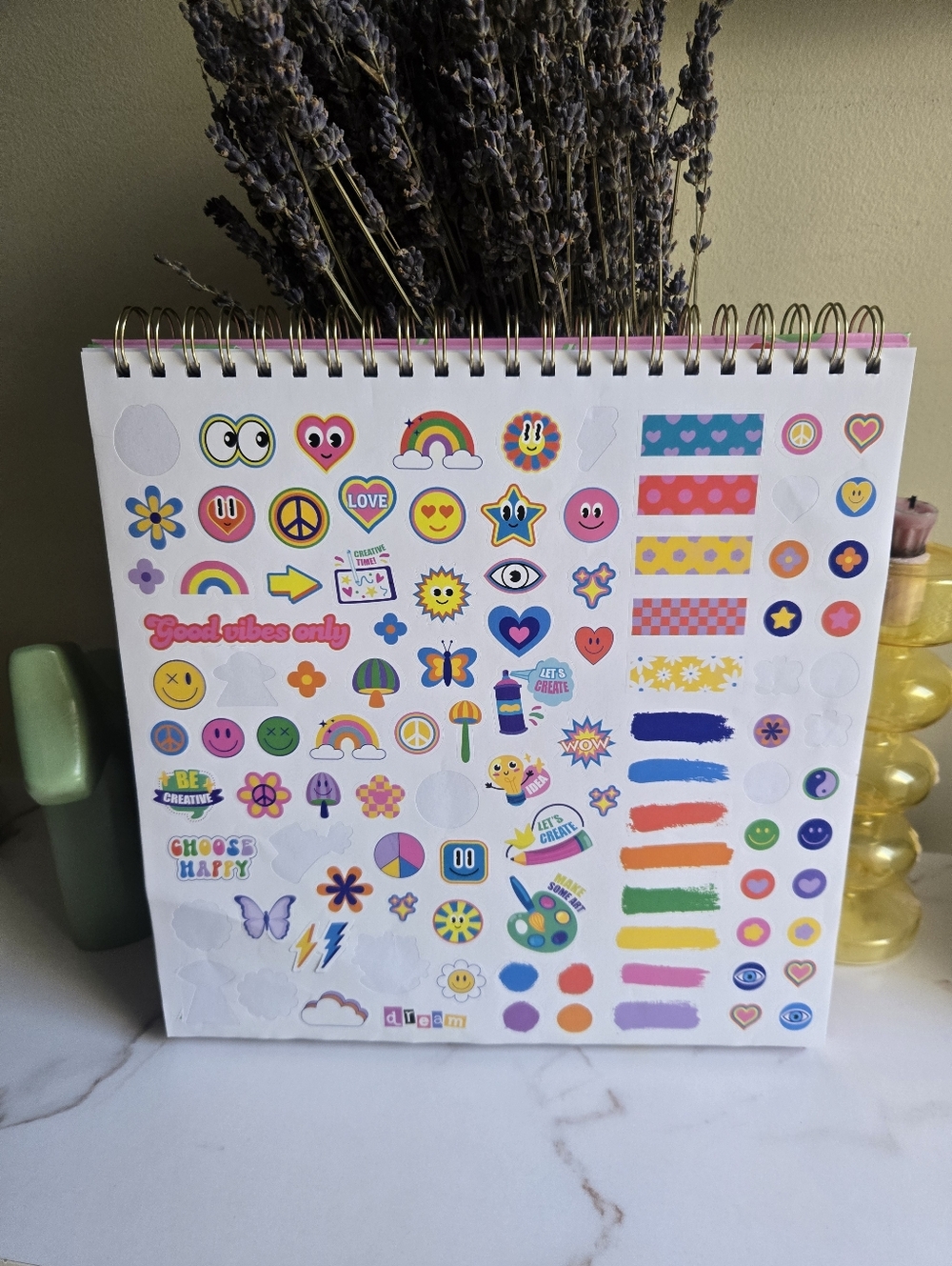 NEW Betsey Johnson Pink Candy Print Spiral Hardcover Sketchbook - Picture 7 of 9